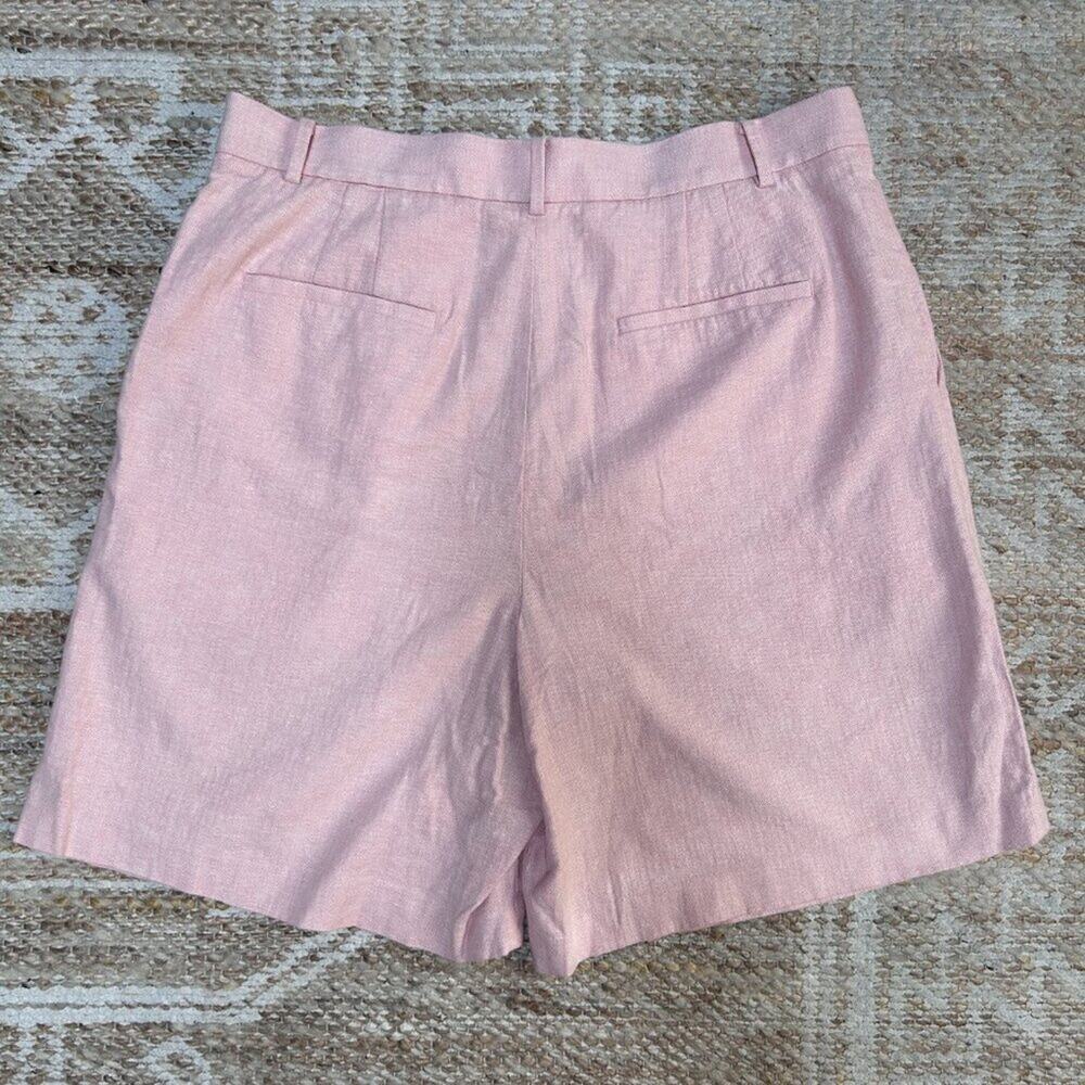 Banana Republic Pink Tailored Bermuda Shorts High Waist Pleated Trouser women 18 - Picture 8 of 12